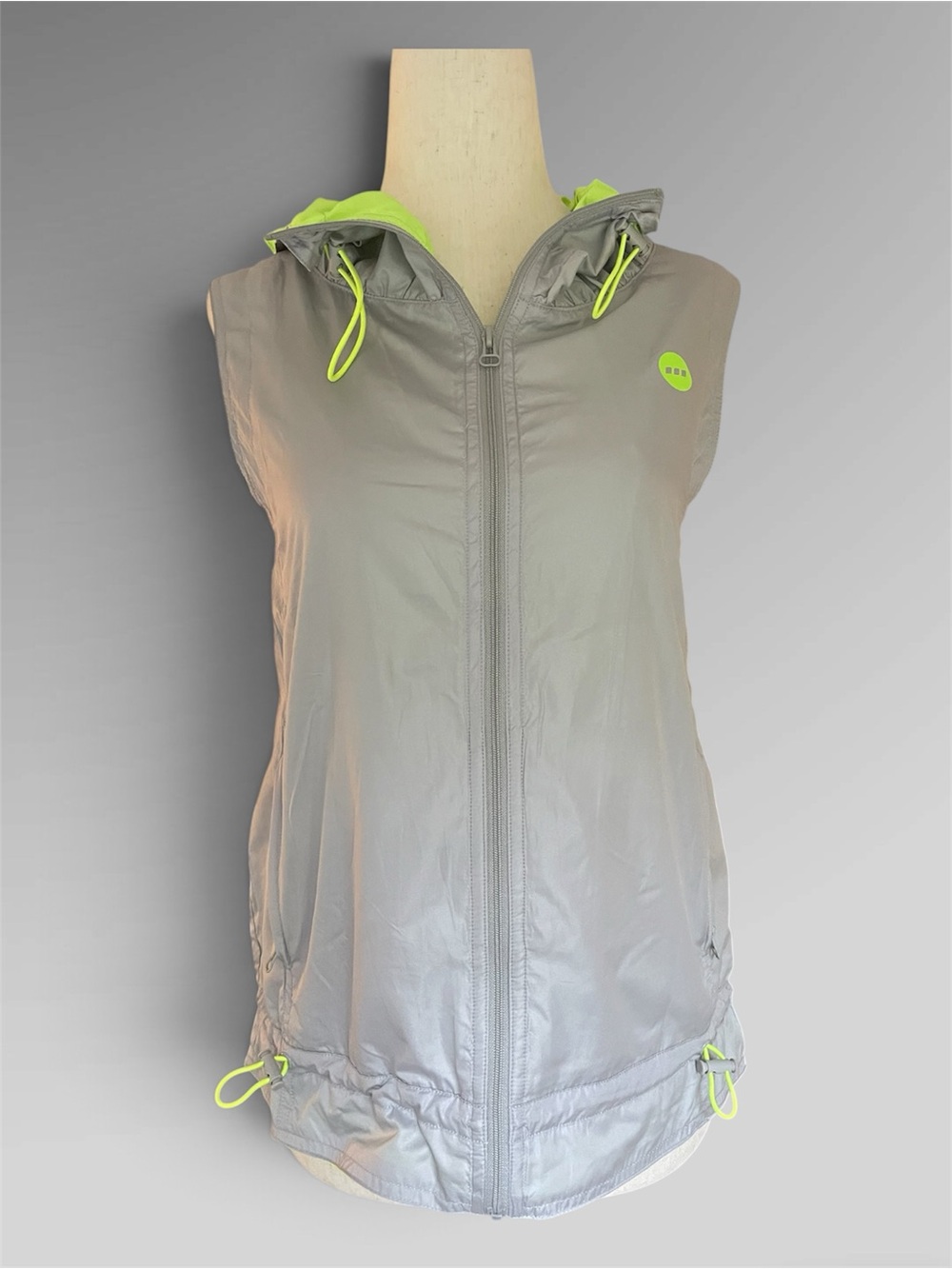 Lorna Jane Lightweight Active Vest with Gray & Neon Accents